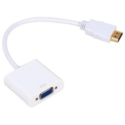 Преходник No brand, HDMI M - VGA F, 0.15м, Бял - 18153