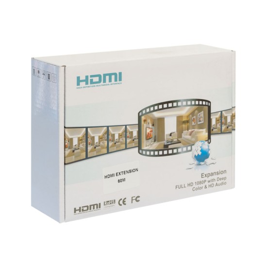 HDMI Удължител през LAN cat 5/6 до 60м, No brand  - 18265